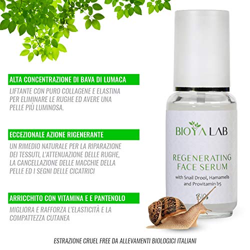 Bioya Lab Ácido Hialurónico Y Baba De Caracol Suero Facial Antirughe Potentísimo Contra Acné Manchas De La Piel Cicatrices Ojeras Grande Botella De 50 Milliliters Orgánica