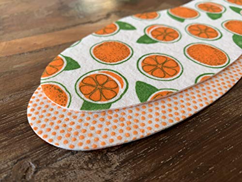 biped 8 Pares de Plantillas Frescas Naranjas - Muy Ligeras e Higiénicas - Levemente Perfumadas z1018 (38-39)