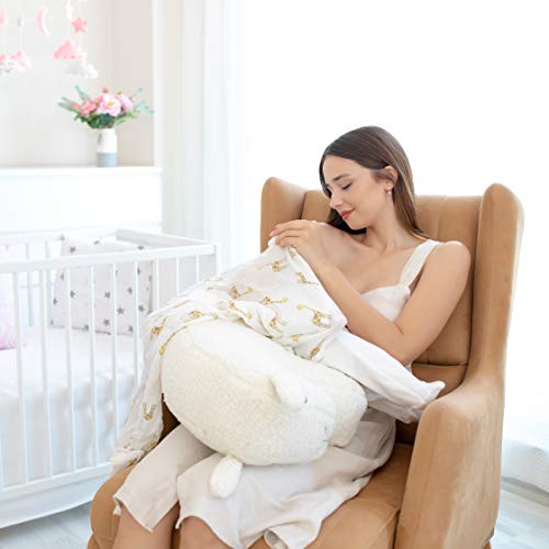 Bisoo 4en1 Cojín De Lactancia Bebe Peluche Almohada De Aprendizaje y Decoracion - Funda Lavable - Regalo Original Recien Nacido Embarazada Baby Shower