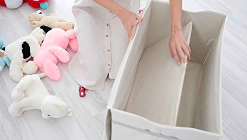 bisoo - Baul para Juguetes - Caja De Almacenaje - Cofre Infantil - Cierre Magnetico - Arcon Plegable - Coche Clasico De Felpa - Capacidad XXL