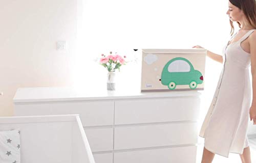 bisoo - Baul para Juguetes - Caja De Almacenaje - Cofre Infantil - Cierre Magnetico - Arcon Plegable - Coche Clasico De Felpa - Capacidad XXL