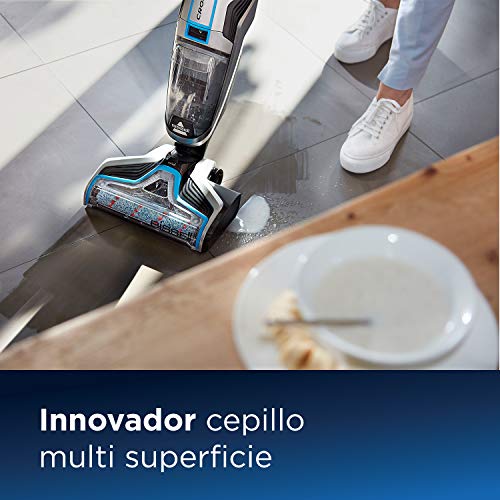 Bissell CrossWave Cordless Aspirador y Limpiador Multifuncional sin Cables para Suelos Duros y alfombras, 250 W, 1.44 litros, 80 Decibelios, Plata