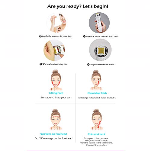 BJ&HH Instrumento De Belleza Blanqueador Y Rejuvenecedor De RF, Instrumento De Belleza Infrarrojo para Estiramiento De La Piel, Eliminación De Arrugas Y Blanqueamiento,Blanco