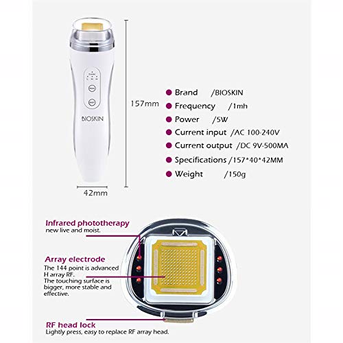 BJ&HH Instrumento De Belleza Blanqueador Y Rejuvenecedor De RF, Instrumento De Belleza Infrarrojo para Estiramiento De La Piel, Eliminación De Arrugas Y Blanqueamiento,Blanco