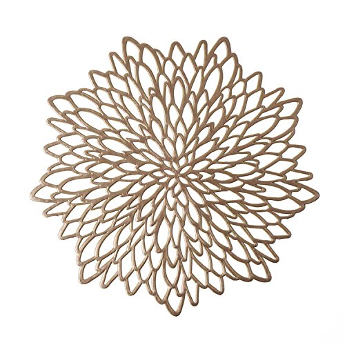 Black Velvet Studio Set 2 Individuales de Mesa Gold, PVC, Color Dorado, 38x38 cm.