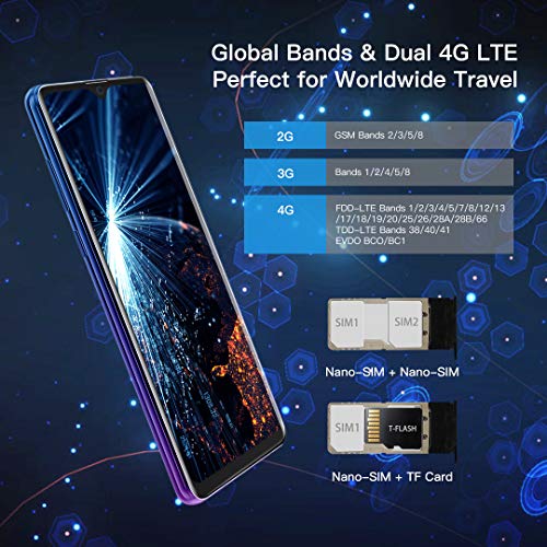 Blackview® A80 Pro 2020 Teléfono Móvil Libres 4G, Pantalla HD + de 6.49", 4GB RAM+64GB ROM, Cuatro Cámaras, Batería de 4680 mAh, Grosor de 8.8 mm, Smartphone Android 9.0, Dual SIM,Tipo C (EU Versión)