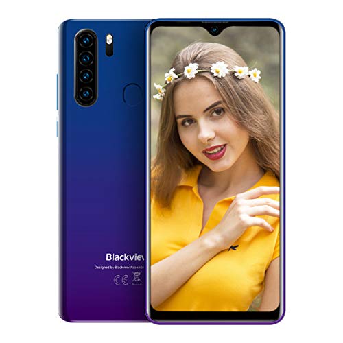 Blackview® A80 Pro 2020 Teléfono Móvil Libres 4G, Pantalla HD + de 6.49", 4GB RAM+64GB ROM, Cuatro Cámaras, Batería de 4680 mAh, Grosor de 8.8 mm, Smartphone Android 9.0, Dual SIM,Tipo C (EU Versión)