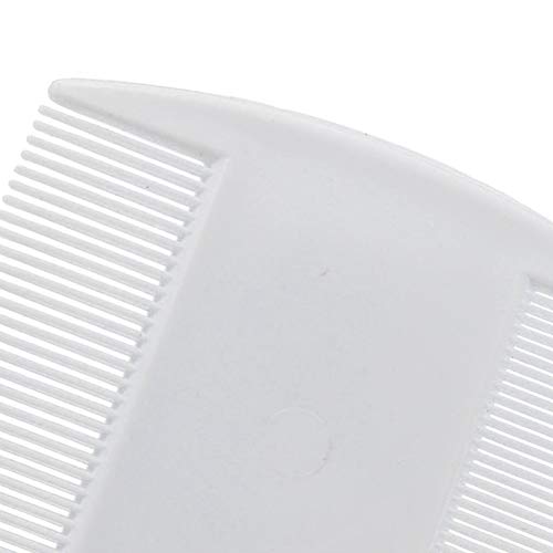 blanca duradera de doble cara Nit peines para piojos de la cabeza Dectection peine con el titular (también ideal para mascotas de pulgas) el cuidado del cabello peine de dientes finos peine Piojos