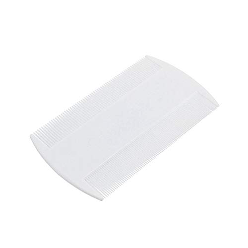 blanca duradera de doble cara Nit peines para piojos de la cabeza Dectection peine con el titular (también ideal para mascotas de pulgas) el cuidado del cabello peine de dientes finos peine Piojos