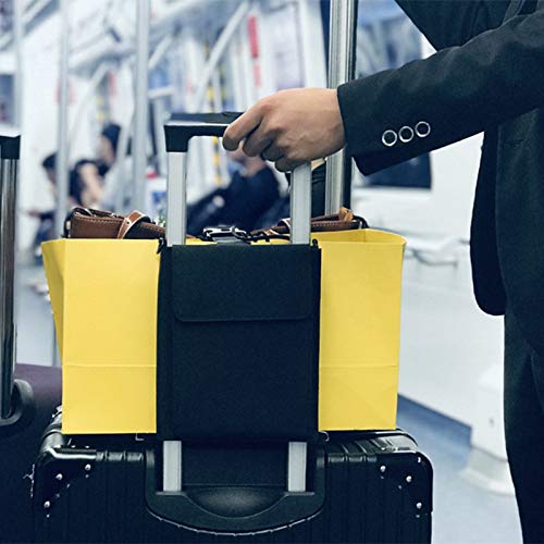 Blanketswarm bolsa de viaje organizadora, portátil, ajustable, correa de equipaje de viaje, bolsa de viaje elástica para fijar cualquier bolsa, organizador de equipaje lateral, nailon, negro, 17.5x21