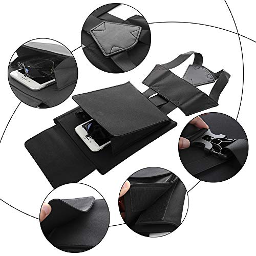 Blanketswarm bolsa de viaje organizadora, portátil, ajustable, correa de equipaje de viaje, bolsa de viaje elástica para fijar cualquier bolsa, organizador de equipaje lateral, nailon, negro, 17.5x21