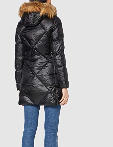 Blauer Impermeabile/Trench Lunghi Imbottito Piuma Gabardina, Negro (Nero 999), Large para Mujer