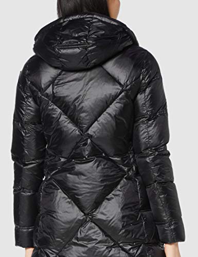 Blauer Impermeabile/Trench Lunghi Imbottito Piuma Gabardina, Negro (Nero 999), Large para Mujer