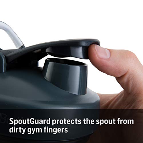 BlenderBottle Pro45 Botella mezcladora de Batidos de proteínas, Unisex, Negro Transparente, 1300 ml