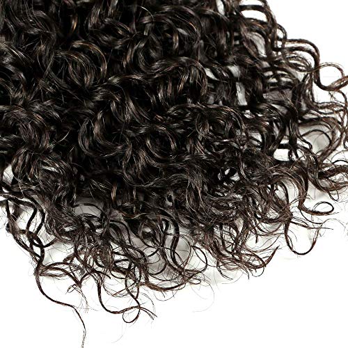 BLISSHAIR Extensiones de cabello brasileño ondulado 100% virgen sin procesar, 3 paquetes de extensiones de cabello rizado natural de color negro