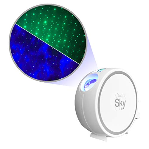 BlissLights Sky Lite - Nube de nebulosa de proyector LED para salas de juegos, cine en casa o ambiente de luz nocturna - Clásico (verde/azul)