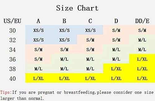 Bllatta Sujetador Lactancia de Maternidad para Mujer Sujetadors Premama de Maternidad para Mujeres Bra sin Costuras 4/3/2 Piezas (M/L=(Large), 2Pcs(Black+Nude))