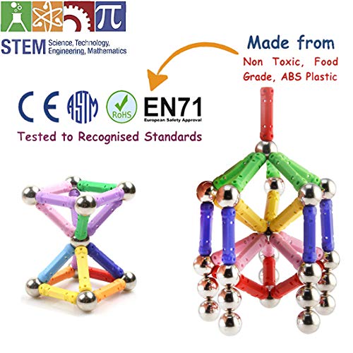 Bloques Magnéticos de Construcción para Niños Palos Magnéticos con Bolas 306 Piezas Juguete Educativo para el Desarrollo Integral para Mayores de 4 Años