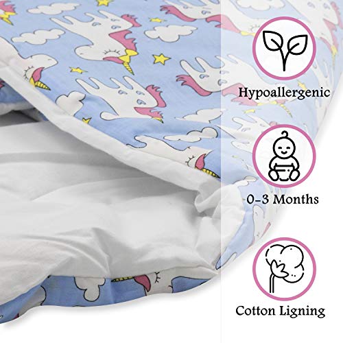 BlueberryShop manta de algodón para envolver al bebé en el coche, Saco de dormir para bebés recién nacidos, Para bebés de 0-3 meses, Baby Shower, 78 x 78 cm, Crema Jirafa