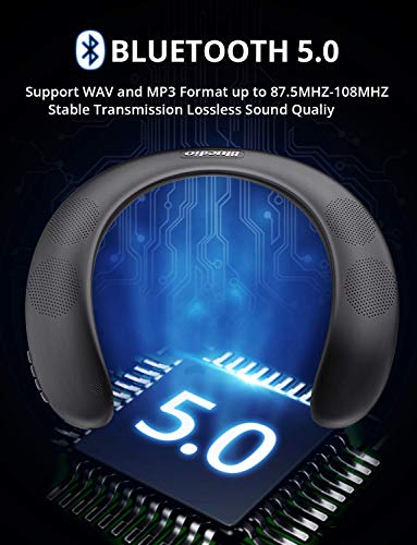 Bluedio HS - Altavoz Bluetooth portátil inalámbrico Bluetooth 5.0 con bajo Radio FM Compatible con Ranura para Tarjeta SD