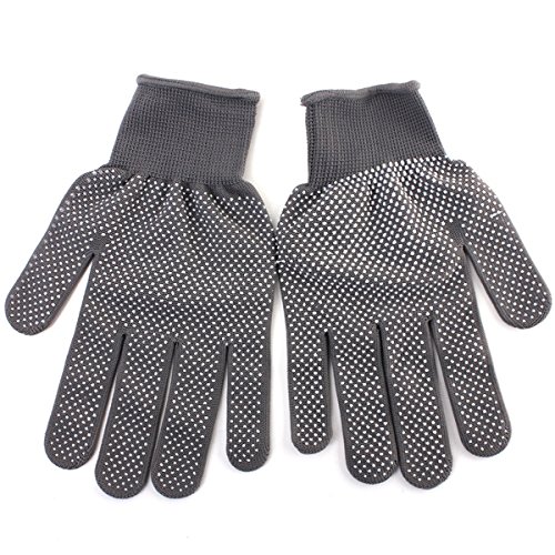 Bluelover 2 Pares Gris A Prueba De Calor Dedo Guante De Pelo Enderezador Permanente Rizado Peluquería Protector De Mano