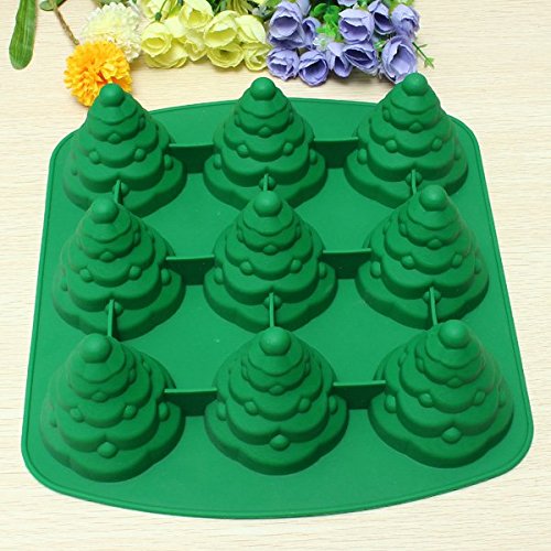 Bluelover 3D Árbol De La Torta Del Molde De Silicona Galleta De La Navidad De La Hornada Del Chocolate Del Molde