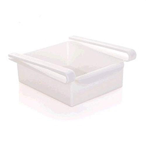 Bluelover Cocina Plástico Nevera Nevera Rack de almacenamiento Congelador Estante Holder Cocina Organización Blanca
