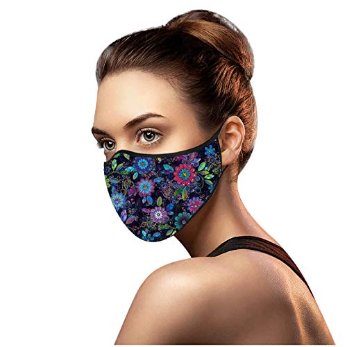 Bluelucon lenceria mujer 1pc El PañO De AlgodóN Estampado A La Moda para Hombres Y Mujeres Adultos Se Puede Lavar Y Reutilizar (O)