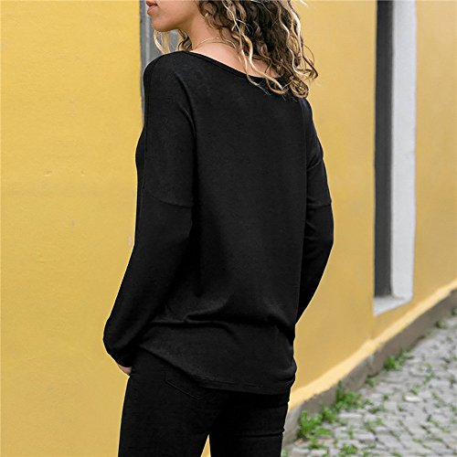 Blusa Moda Patchwork Casual para Mujer Sudadera con Capucha Tallas Grandes Color Block Tallas Grandes O-Neck Manga Larga Camiseta Tops Invierno Abrigos Liquidación de Venta SHOBDW (Amarillo,XL)