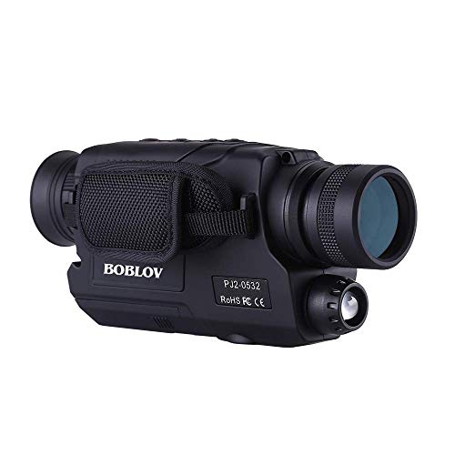 BOBLOV Monocular de Visión Nocturna Infrarrojos 5x32 Alcance Óptico Digital Telescopios Monoculares con 16 GB Tarjeta