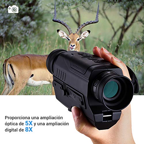 BOBLOV Monocular de Visión Nocturna Infrarrojos 5x32 Alcance Óptico Digital Telescopios Monoculares con 16 GB Tarjeta