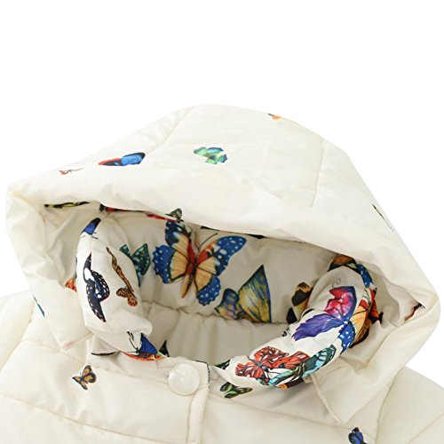 BOBORA Ropa De Invierno Nina De La Mariposa Bebe De Impresion De Dibujos Animados Moda Nina Abrigo De Algodon Engrosamiento Chaqueta