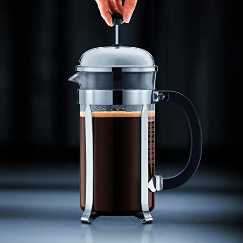 Bodum Chambord Cafetera émbolo, Acero Inoxidable, Brillante, 1 litro