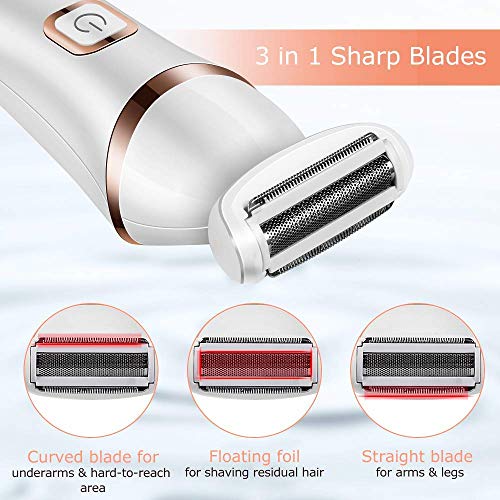 Body Hair Remover for Women, depilator eléctrico para mujeres con LED dispaly para el cuerpo del cabello Removal, Finger Hair, Bikini, Arms, color blanco