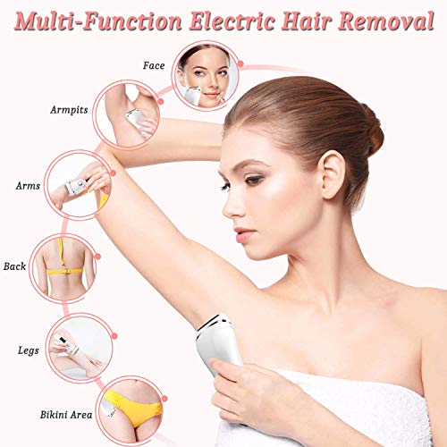 Body Hair Remover for Women, depilator eléctrico para mujeres con LED dispaly para el cuerpo del cabello Removal, Finger Hair, Bikini, Arms, color blanco