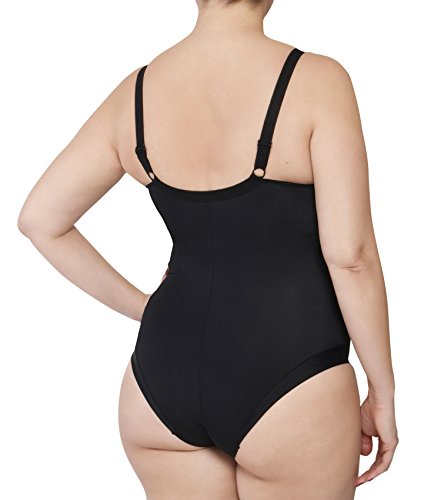 Body íntimo Femenino Reductor y Moldeador para Tallas Grandes Adelgazante Faja Reductora Ligero Control de Barriga sin Mangas Negro - M