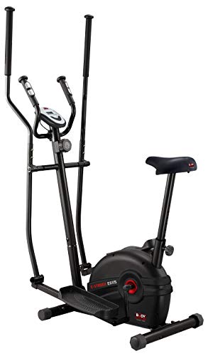 Body Sculpture BE6115 Elíptica y Bicicleta, Unisex Adulto, Negro/Gris