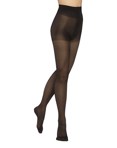 Body&Co medias de compresión graduadas de 70 denier con microcápsulas de cafeína (NEGRO, S/M)