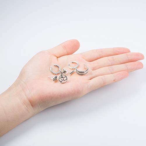 Boho Pendiente Set, Comius 9 Pares Punk Vintage Punk Pendiente Mujer Joyería, Pendientes Bohemios Exagerados Vortex Gear Pendientes para Mujeres y Niñas