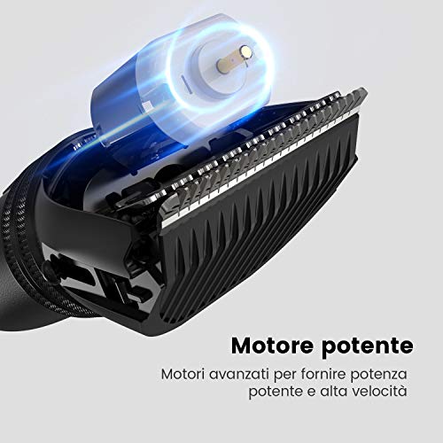 BOIFUN Cortapelos Profesional Hombre Electrico, Kit de Cortapelos para el Hogar Recargable Inalámbrico Portátil, Afeitadora de Barba para Hombre, Adecuado para Uso Diario en el Hogar
