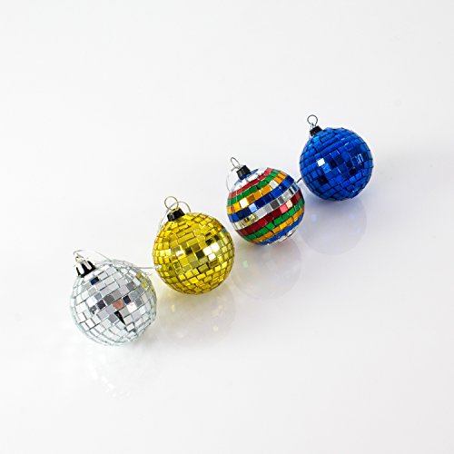 Bola de discoteca GLIX con espejos, Ø 5 cm, plateada - Esfera para colgar / Decoración fiestas - showking