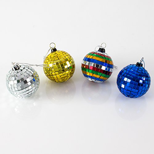 Bola de discoteca GLIX con espejos, Ø 5 cm, plateada - Esfera para colgar / Decoración fiestas - showking