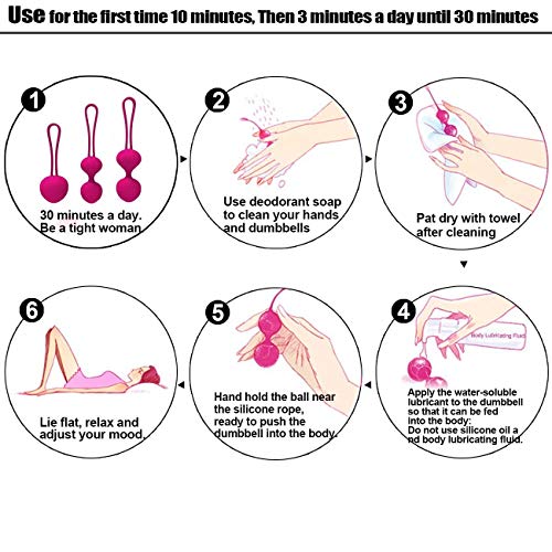 Bola de Masaje 2 en 1 Kegel Ejercicio Peso médico Recomendado Control de vejiga Femenina y Femenina y Ejercicios del Piso pélvico