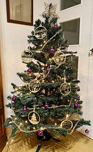 Bola de Navidad personalizada con nombre. 100% en madera MDF. Diseñado, vendido y enviado por VPM Original. 100% Producto español.