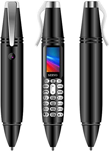 Bolígrafo con teléfono móvil mini, pantalla pequeña, GSM Dual SIM, marcador, Bluetooth, teléfono móvil con grabadora de cámara.