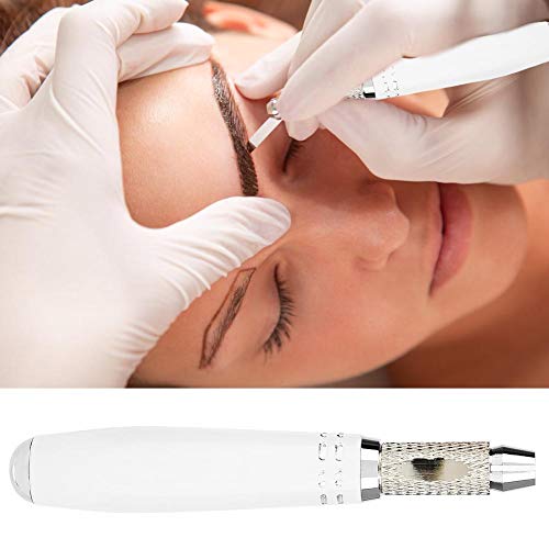 Bolígrafo portátil para tatuaje de cejas de larga duración, bolígrafo antiniebla de bajo fallo, avanzado para niñas caseras(Retractable manual pen-white)