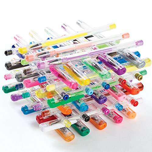 Bolígrafos de Gel, GXR 48 Colores Bolígrafos De Tinta Gel con Purpurina, Metálico, Purpurina, Neón, Tiza de Agua, Juego de Bolígrafos de Gel de Color para Suministros de arte