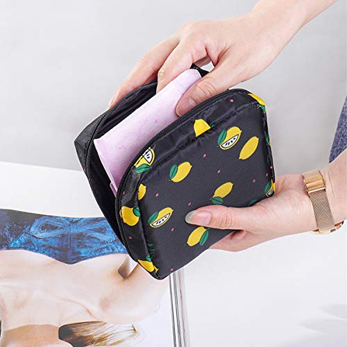 Bolsa de almacenamiento para compresas higiénicas, bolsa para copa menstrual, con cremallera, menstruación femenina, bolsas de primer período para adolescentes, niñas y mujeres, 2 unidades