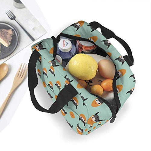 Bolsa de almuerzo nórdico escandinavo para mujeres y niñas y niños con aislamiento térmico, bolsa Bento grande para preparación de comidas bonita, bolsa grande a prueba de fugas, bolsas suaves para almuerzo, camping, viajes, pesca