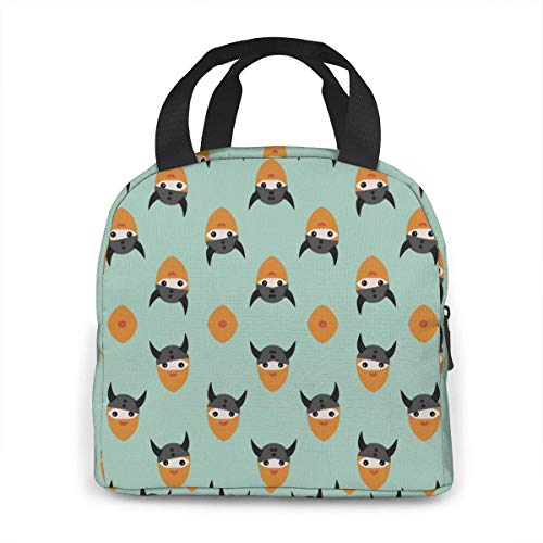 Bolsa de almuerzo nórdico escandinavo para mujeres y niñas y niños con aislamiento térmico, bolsa Bento grande para preparación de comidas bonita, bolsa grande a prueba de fugas, bolsas suaves para almuerzo, camping, viajes, pesca